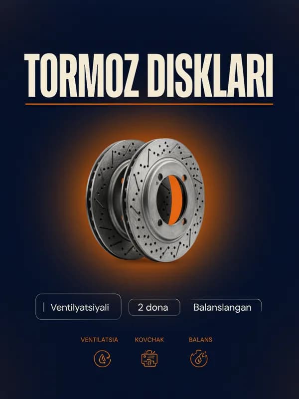 Tormoz diski ventilyatsiyali, 2 dona