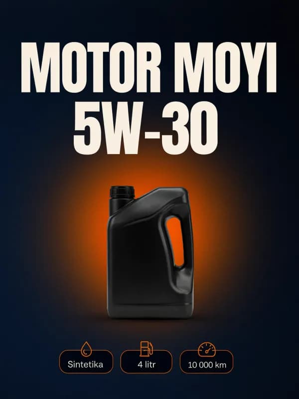 Моторное масло 5W-30 синтетика, 4 л
